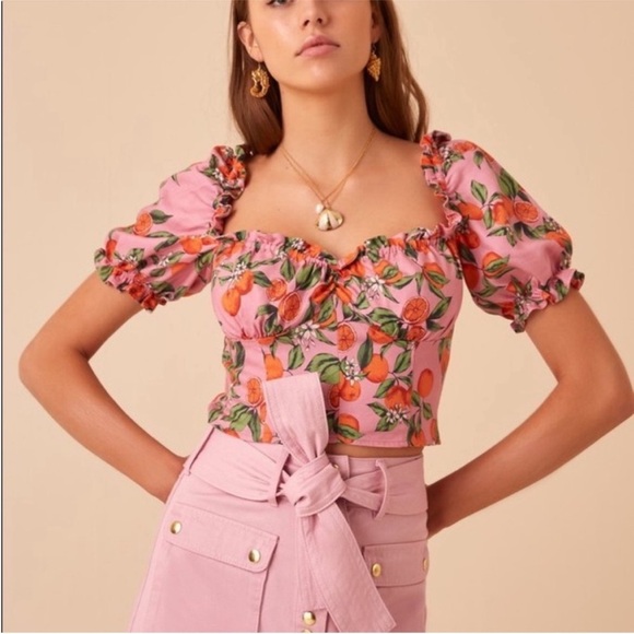 Finders orange grove pink crop top - Picture 1 of 10